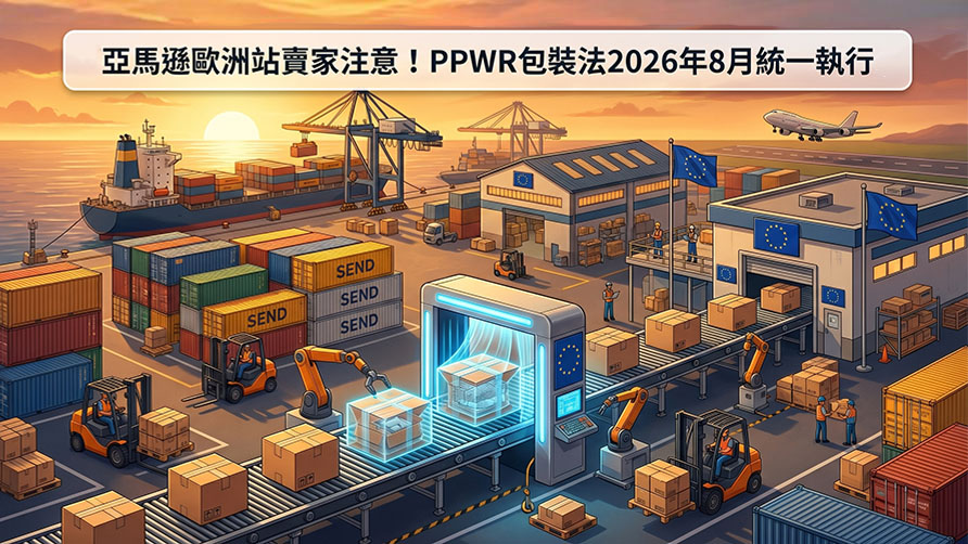 亞馬遜歐洲站賣家注意囉! PPWR包裝法2026年8月統一執行！