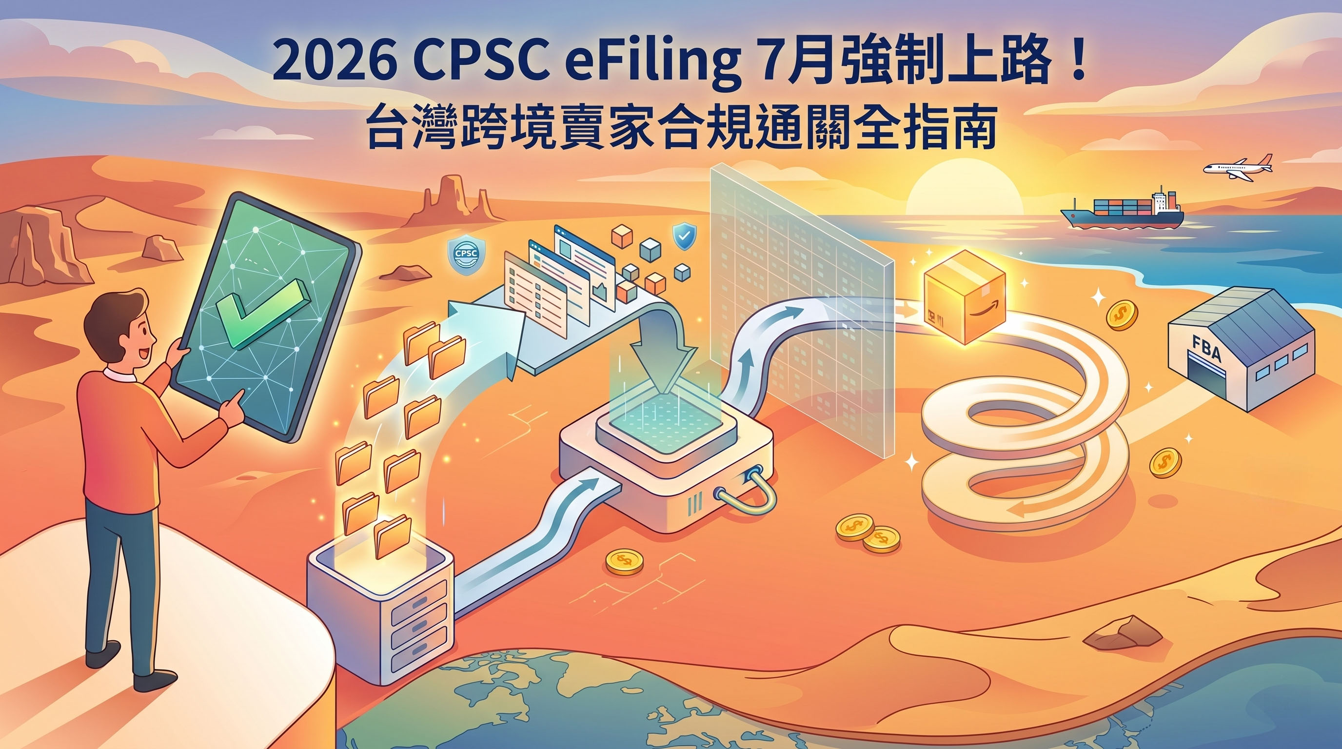 2026 CPSC eFiling 7月強制上路！台灣跨境賣家必備的合規通關全指南
