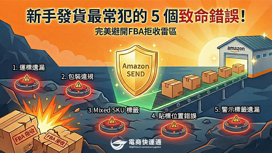 新手發貨最常犯的 5 個致命錯誤！教你如何避開 FBA 拒收雷區