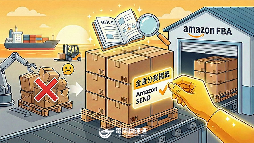 拒絕退運！Amazon SEND 海運棧板規範與「金匯分貨標籤」黏貼全攻略