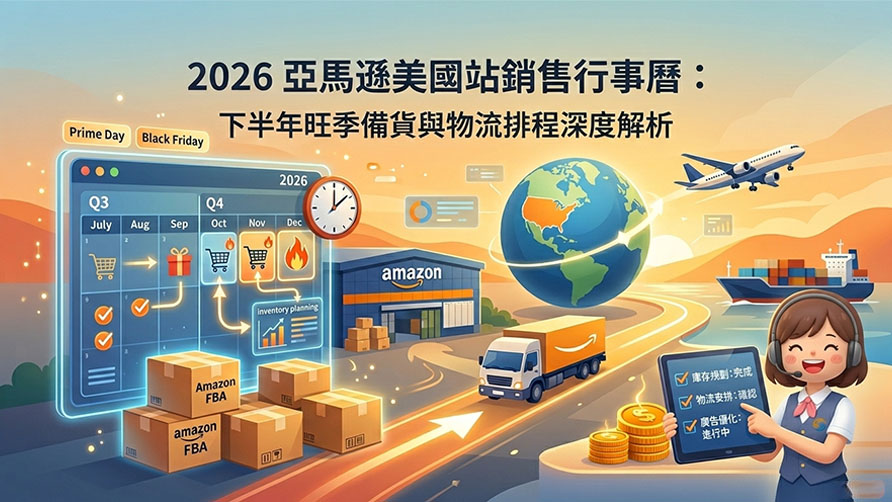 2026 亞馬遜美國站銷售行事曆：下半年旺季備貨與物流排程深度解析