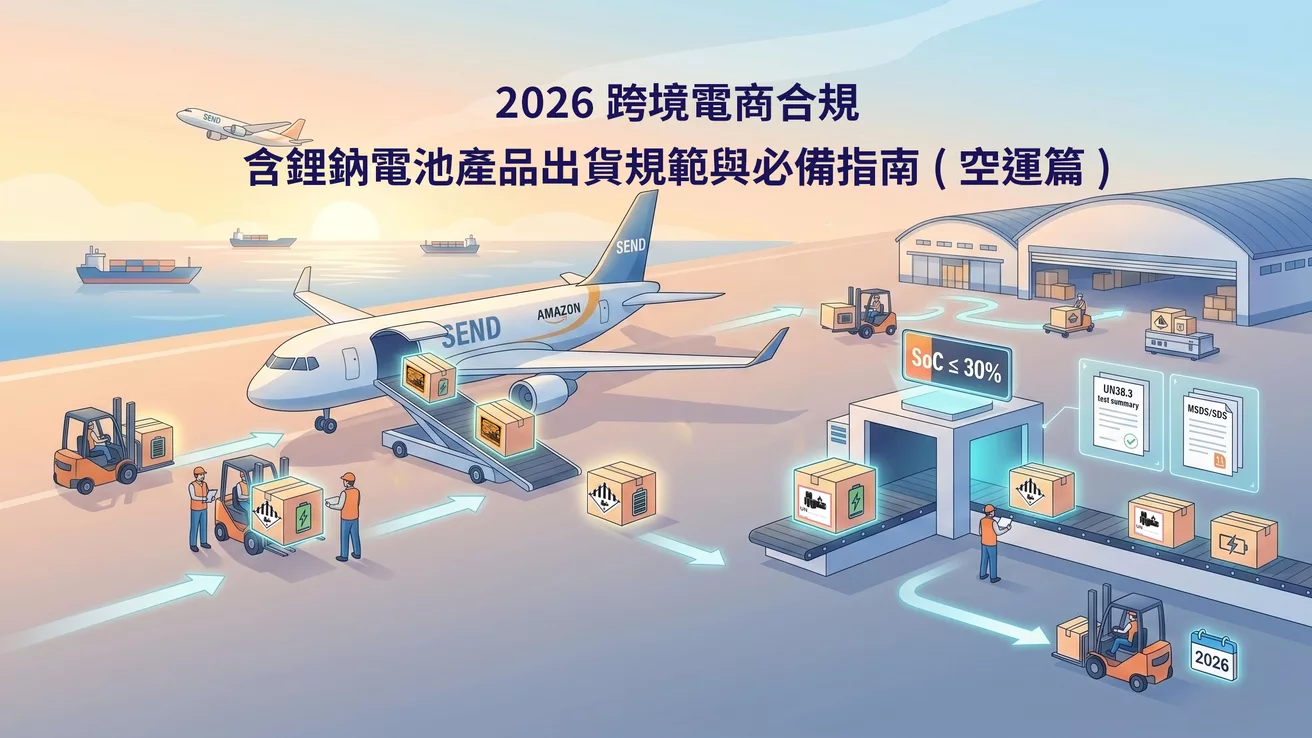 2026跨境電商合規－含鋰鈉電池產品出貨規範與必備指南(空運篇)