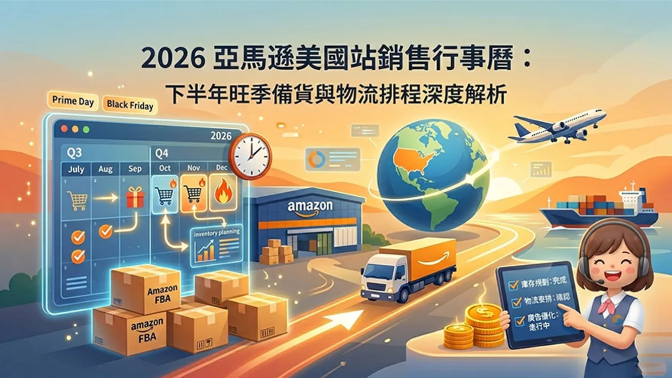 2026 亞馬遜美國站銷售行事曆：下半年旺季備貨與物流排程深度解析